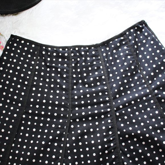 Nine West Polka Dot Pleated Skirt - Picture 4 of 10